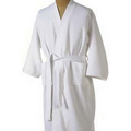 48" Waffle Weave 10 Oz. Kimono Robe (Embroidered) White Only